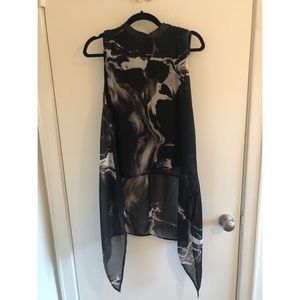 Marble-Print High-Low top